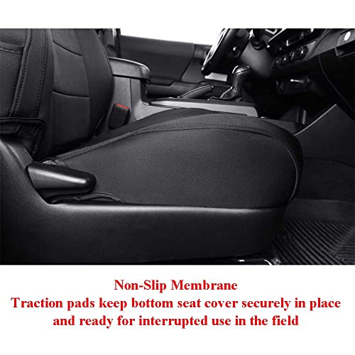 Tacoma Front Seat Covers Custom Fit for Toyota Tacoma 2012 2013 2014 2015 ((Black) / 2012-2015 Tacoma Front Row (Regular Seats))