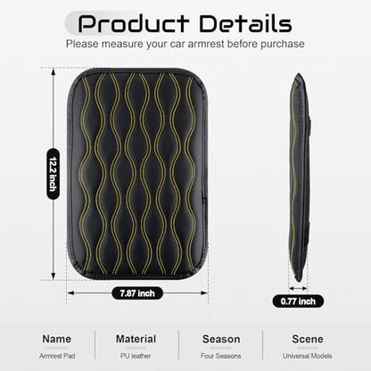 Auto Center Console Pad (yellow-line)