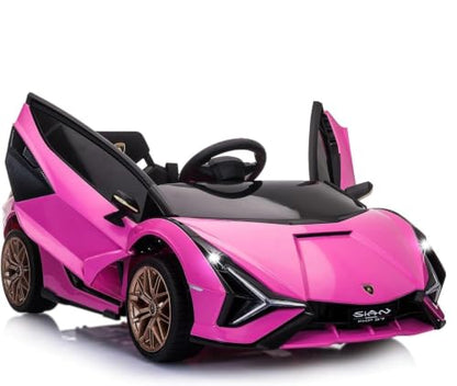 Licensed Lamborghini SIAN Kids 12V Electric Car w (Pink)