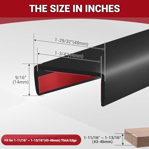 Rubber Edge Trim (Fit 1-3/4" - L20' / Black)