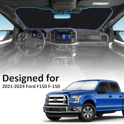 Windshield Sun Shades Sunshade for Ford F150 2021 (fit for Ford F150 2021-2026)