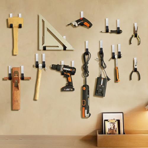 Heavy Duty Steel Garage Hooks (Black 8 Pack)