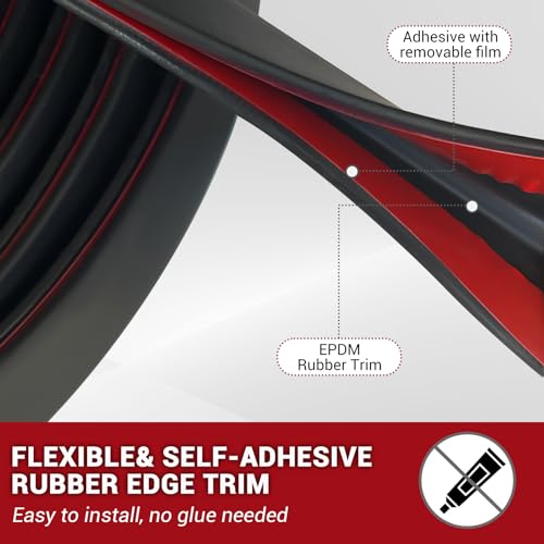 Rubber Edge Trim (Fit 1/16" - L10' / Black)