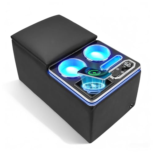 Center Console Universal with Wireless Fast Phone Charging (Chairging-Black)