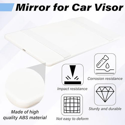 Car Sun Visor Mirror (White)