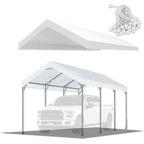 10' x20' Carport Replacement Canopy Cover White (10' x 20' / White)