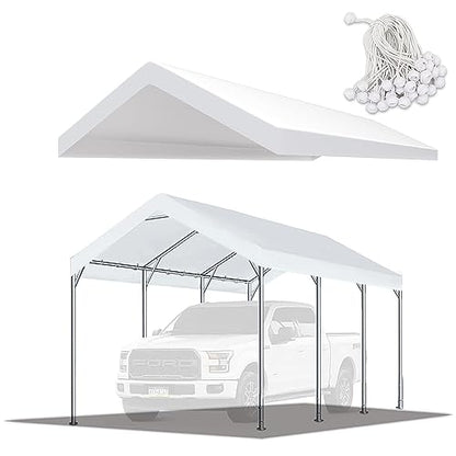 10' x20' Carport Replacement Canopy Cover White (10' x 20' / White)