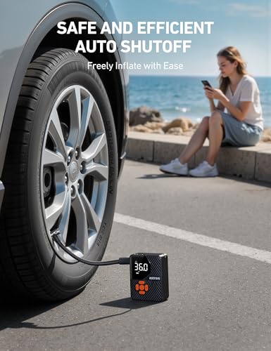 150 PSI Tire Inflator Portable Air Compressor L7 Mini (Orange)