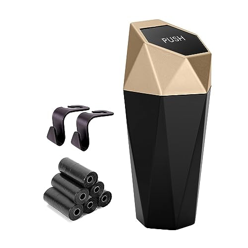 Car Trash Can Cup Holder (600ml / Golden)