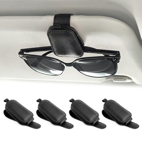 Sunglasses Holder for Car Sun Visor (4 / BLACK)