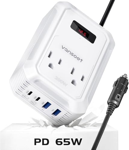 200W Car Power Inverter (White)