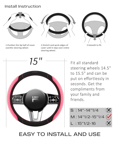 Pink Steering Wheel Cover (Pink)