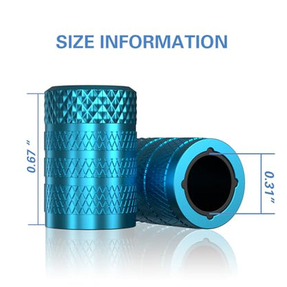 Tire Valve Stem Caps (Cyan)