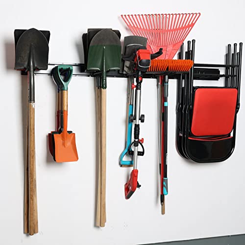 Garage Storage Organization Wall Mount Folding Chair Hangers (6Hooks+3Panels)