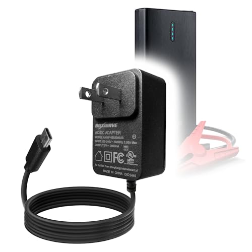 Charger Compatible with Type S Car Battery Jump Starter Portable Power Bank 500A