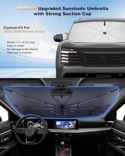 Windshield Sunshade Umbrella for 2025 (2025-2027 Kicks)