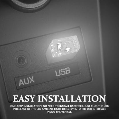 4PCS Mini USB LED Car Light (White)