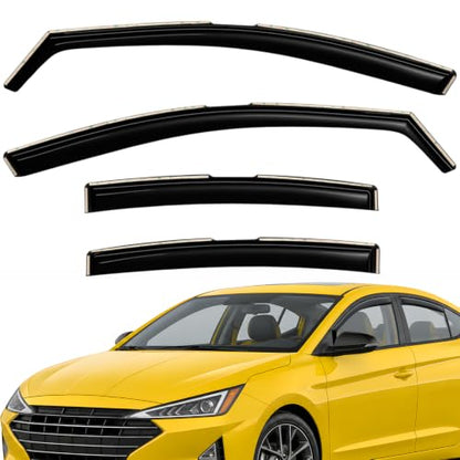 Extra Durable Window Deflectors in (For Hyundai Elantra 17-20)