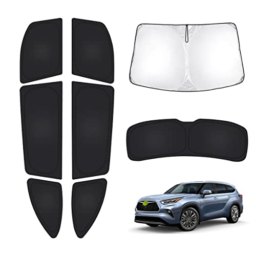 Windshield Sun Shade for Toyota Highlander 2020 (Window Shades for Toyota Highlander 20-26)