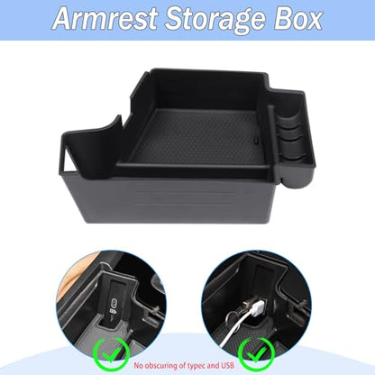 Car Armrest Storage Box Compatible with Volvo XC60 2018