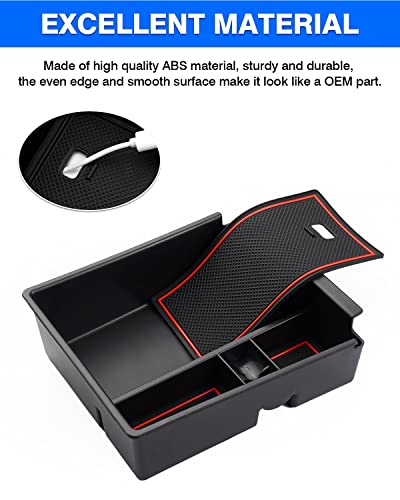 Center Console Organizer for 2022 2023 2024 Hyundai Tucson Accessories Armrest Storage Box Secondary Insert Tray with 2 Color Mats (2022-2024 Hyundai Tucson)
