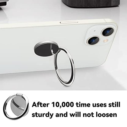 Metal Cell Phone Ring Holder Finger Ring Stand (Silver)