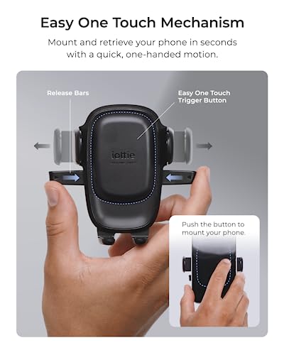 Easy One Touch Advanced Universal Car Mount Dashboard & Windshield Suction Cup Phone Holder for iPhone (Advanced)