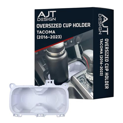 Oversized Cup Holder for Toyota Tacoma (White / Without Rubber Tray)