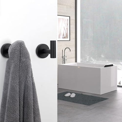 Bath Towel Hooks (Matte Black / 3 Pack)