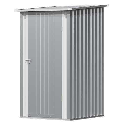 3x3 FT Outdoor Storage Shed (Gray / 3x3 FT)
