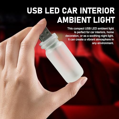 Car USB Atmosphere Lamp (1 PC / Red)