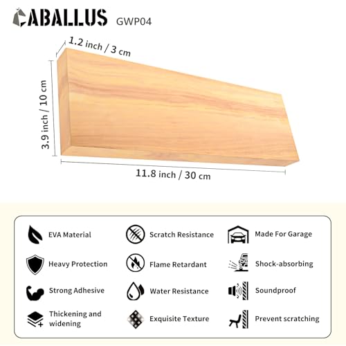 GWP04 Wood Grain Garage Wall Protector and Car Door Guard (6 Pack)