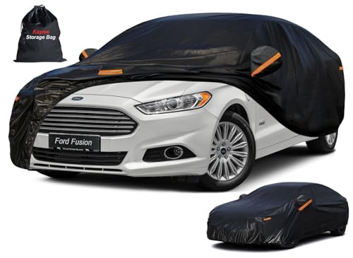 7 Layers Waterproof Sedan Car Cover for Ford Fusion 2005 (PE-Black / Custom Fit Ford Fusion)