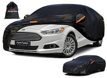 7 Layers Waterproof Sedan Car Cover for Ford Fusion 2005 (PE-Black / Custom Fit Ford Fusion)