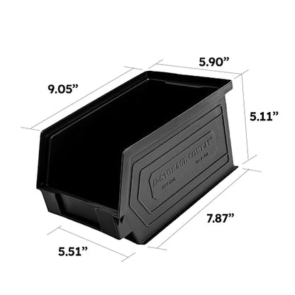 Plastic Storage Bins (Black)