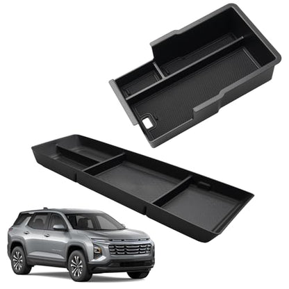 2025 Upgraded 2PCS Chevy Equinox Center Console Organizer and Lower Center Console Tray for 2025 2026 Chevrolet Equinox Interior Accessories Anti (25+ Equinox Organizer)