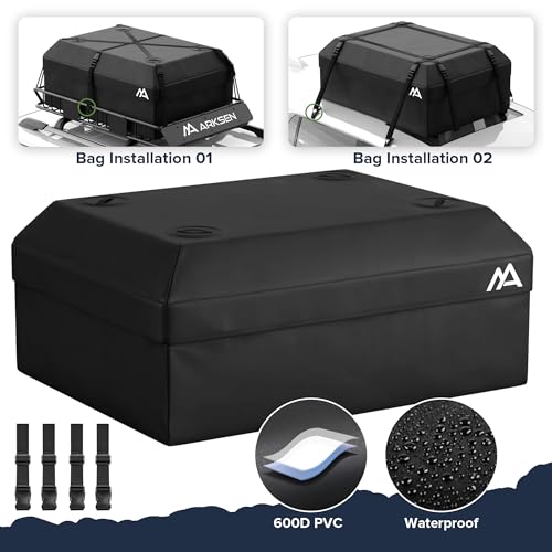 54" x 34" x 6" Roof Rack Cargo Basket with Bag (54" Roof Rack W/Bag, Net, 2 Straps)