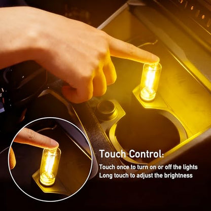 2 PCS USB Car Lights (Yellow / 2 pcs)