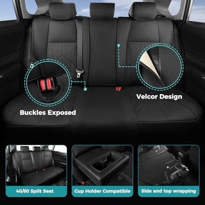 for Toyota RAV4 Seat Covers 2019 2020 2021 2022 2023 2024 2025 RAV 4 Prime & Hybrid XLE LE Limited XLE Premium (Black / 2019-2025 Hybrid (LE/XLE/XLE Premium/Limited))