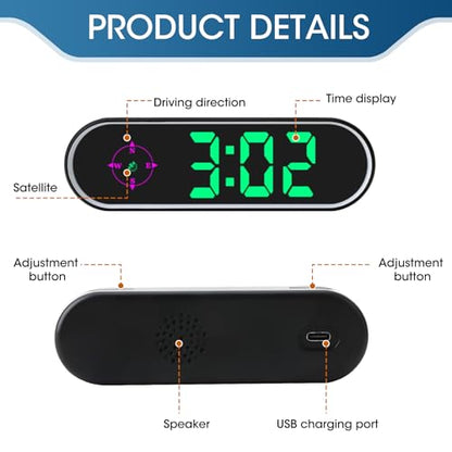GPS Digital Speedometer for Car MPH (Colorful Digital Speedometer)
