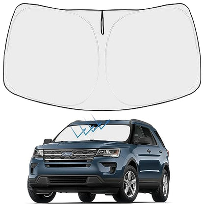 Custom Fit Car Windshield Sun Shade for 2016 (2016-2019 Ford Explorer)