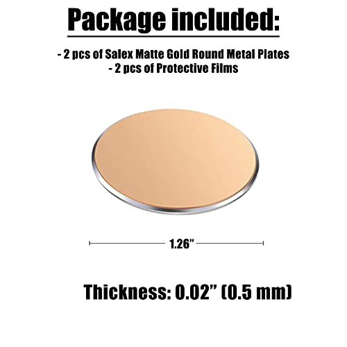 Replacement Metal Plates Set for Magnetic Car Phone Holders (Gold / 2 Pack)