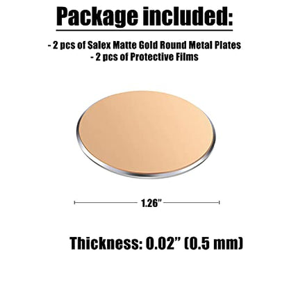 Replacement Metal Plates Set for Magnetic Car Phone Holders (Gold / 2 Pack)