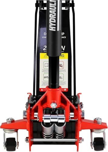 2.5 Ton Low Profile Floor Jack (Red - 2.5 Ton(Dual Pump), Lift 3.5"-19.5")