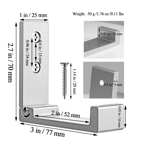 Folding Wall Hooks 2PCS Foldable Hooks Bearing Load 33lb (Silver-2 Pack)