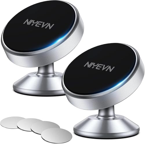2 Pack Magnetic Phone Holder for Car (Sliver)