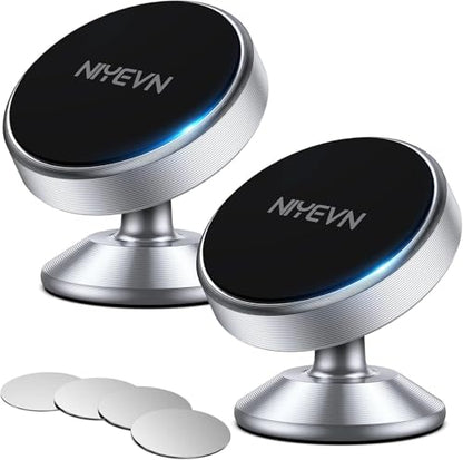 2 Pack Magnetic Phone Holder for Car (Sliver)