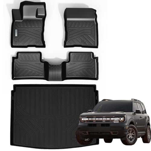 Floor Mats & Trunk Mat for 2021 (2021-25|For Bronco Sport|1st&2nd Row & Cargo)