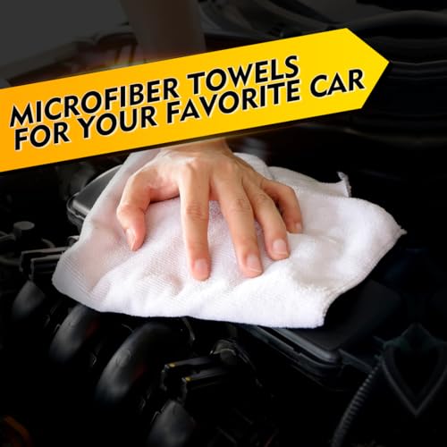 White Microfiber Cleaning Cloth 50 Pack (White / 12.5 x 12.5 Inch)