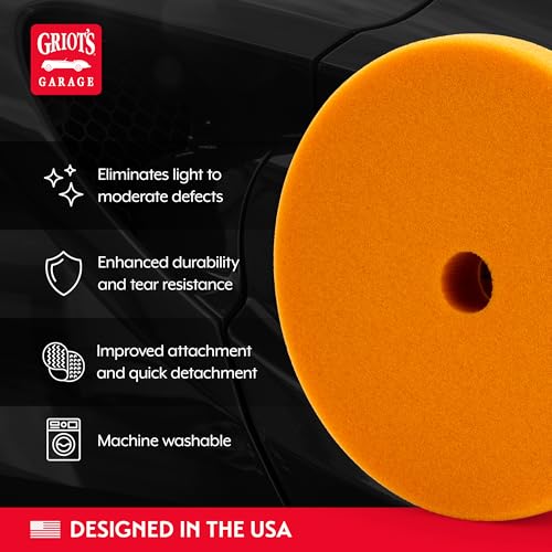 Orange Foam Correcting Pads for Car Polishing and Detailing (6.5" Pads (Set of 2))